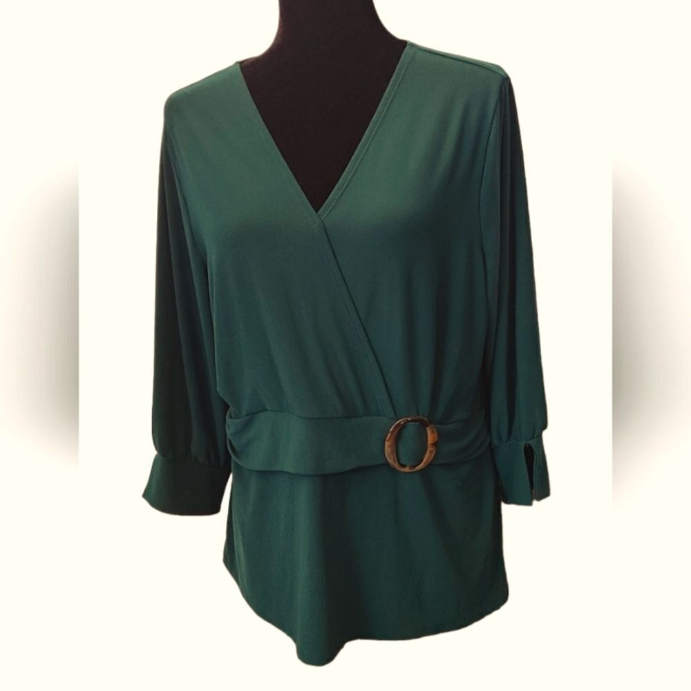 DIANA BELLE Blouson Wrap Tie Top‎ sz XL